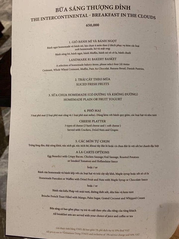 Phở chọc trời tại khách sạn hạng sang ở Sài Gòn với giá 920.000 đồng/bát khiến nhiều người hết hồn