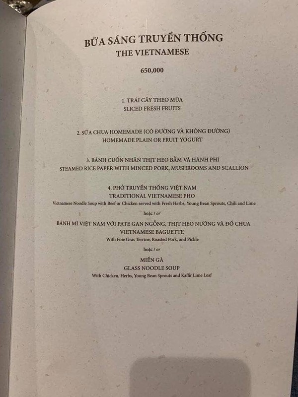 Phở chọc trời tại khách sạn hạng sang ở Sài Gòn với giá 920.000 đồng/bát khiến nhiều người hết hồn