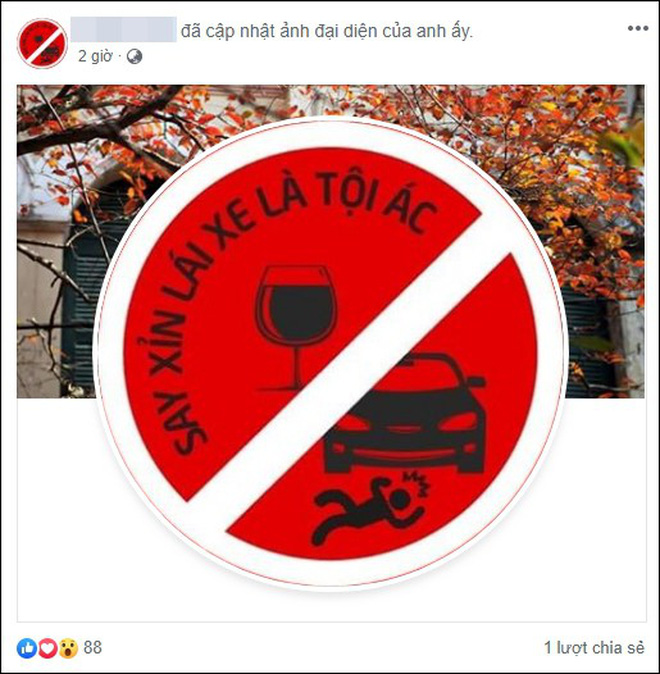 Sau tai nạn thương tâm ở hầm Kim Liên, cộng đồng mạng đồng loạt thay avatar Facebook với thông điệp: Say xỉn lái xe là tội ác!