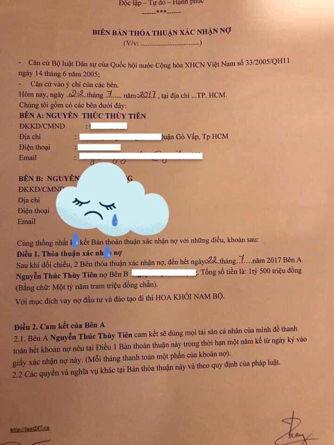 Lộ clip Hoa hậu Nhân ái Nguyễn Thúc Thùy Tiên tranh cãi gay gắt, xé giấy nợ 1,5 tỷ đồng khi bị đòi nợ
