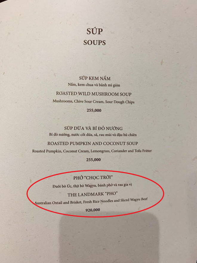 Đã có người dám thử phở 920k và đây là nhận xét sau khi ăn bát phở chọc trời Đã có người dám thử phở 920k và đây là nhận xét sau khi ăn bát phở chọc trời