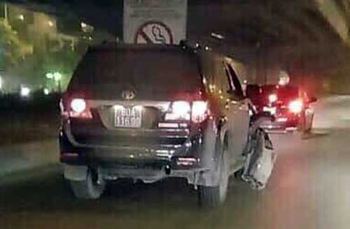 Xe biển xanh bỏ chạy sau tai nạn thuộc đơn vị của Bộ Công an