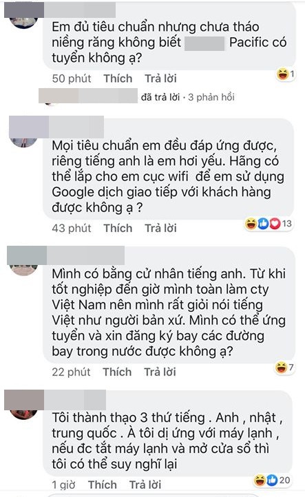Thấy hãng bay đăng tuyển tiếp viên hàng không, cư dân mạng thi nhau khoe tài năng cây nhà lá vườn cười vỡ bụng
