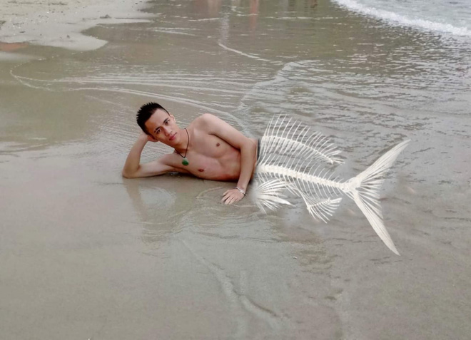 Hí hửng nhờ dân mạng ghép đuôi cho giống nam thần tiên cá, thanh niên nhận về thành phẩm sang chấn tâm lý