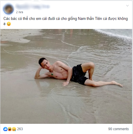 Hí hửng nhờ dân mạng ghép đuôi cho giống nam thần tiên cá, thanh niên nhận về thành phẩm sang chấn tâm lý