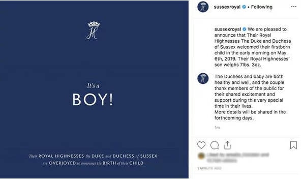 Vừa mới chào đời, con đầu lòng của Meghan đã làm nên lịch sử của Hoàng gia Anh, nổi bật nhất từ trước đến nay