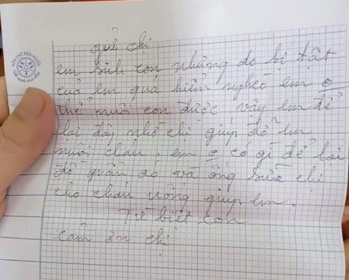 Mẹ bế con gửi cho người lạ rồi bỏ đi: Hé lộ lá thư tay xót xa của người mẹ