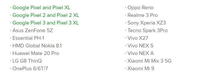 Đây là những điện thoại đầu tiên nhận bản cập nhật Android Q