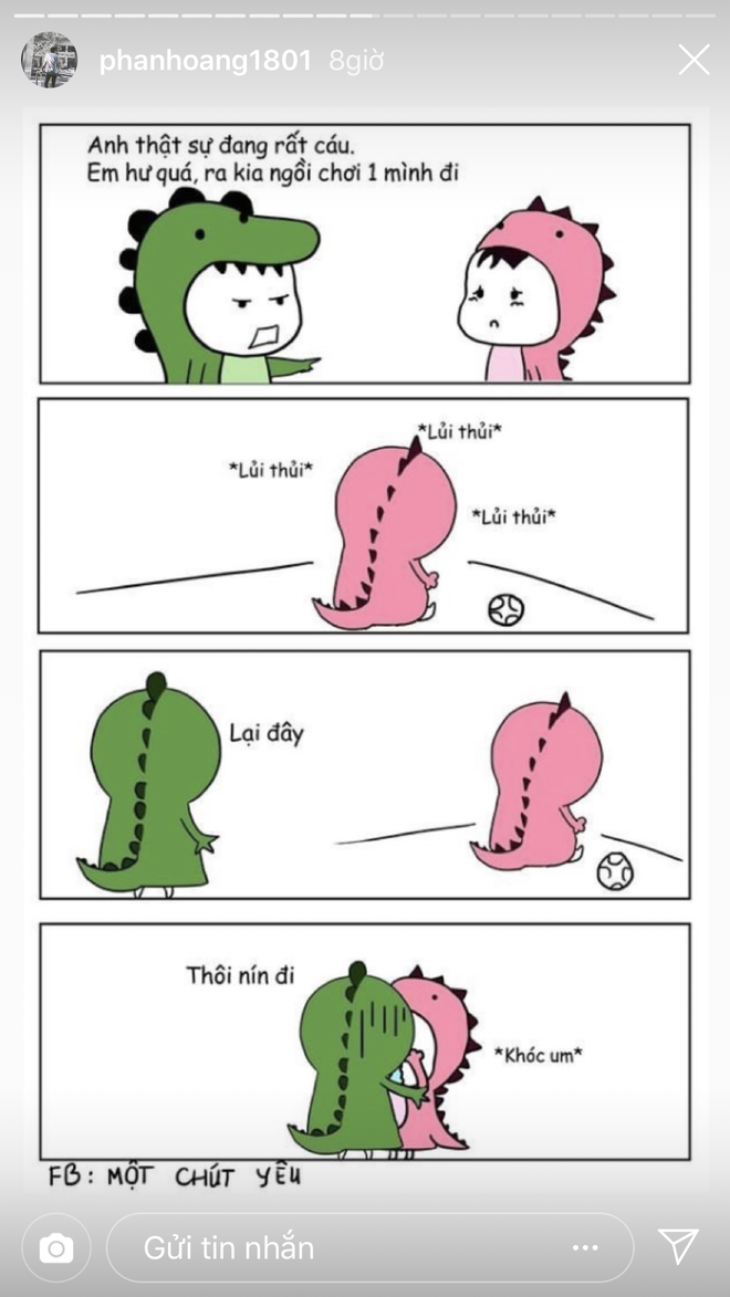 Vừa yêu lại được đúng 7 ngày, Phan Hoàng giận dỗi đăng luôn 20 cái story dằn mặt bạn gái và cả hai tiếp tục unfollow nhau