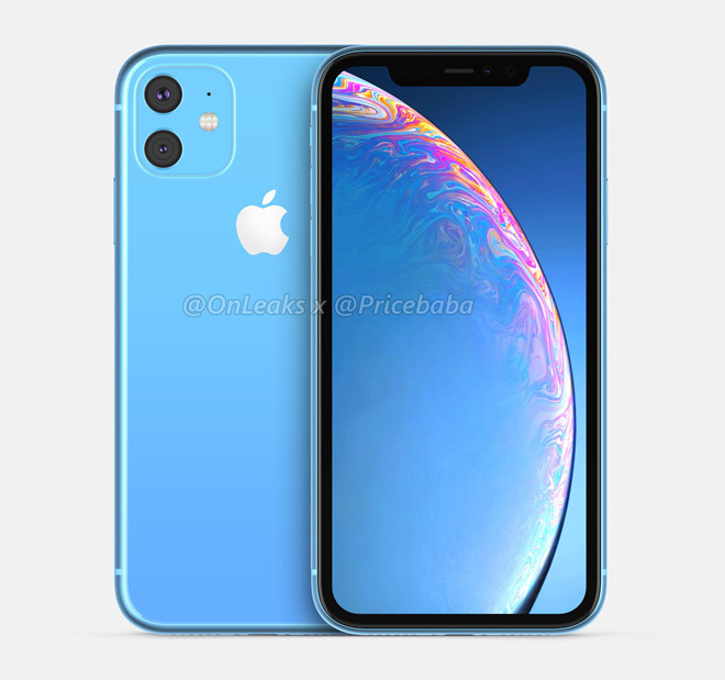 Ảnh dựng iPhone XR 2019 có cụm camera lưng gù