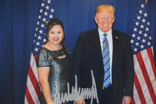 Nữ doanh nhân gốc Hoa bị nghi tài trợ trái phép cho chiến dịch tái tranh cử của Trump