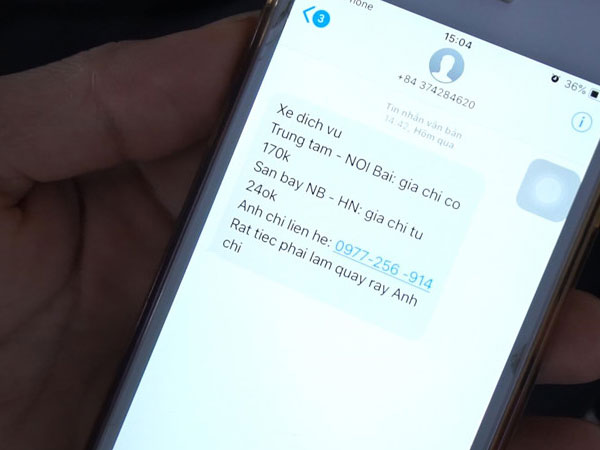 Sau khi đặt vé máy bay, tôi nhận 5,6 tin nhắn mời đi xe sân bay’