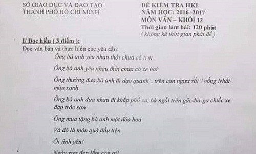 Xuất hiện đề Văn siêu thách thức chỉ có... một dấu chấm, học sinh hoang mang 1 thì dân mạng hoang mang 10 Xuất hiện đề Văn siêu thách thức chỉ có... một dấu chấm, học sinh hoang mang 1 thì dân mạng hoang mang 10