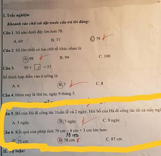 Những bài toán hại não của con khiến phụ huynh đau đầu