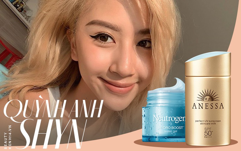Như nhiều tín đồ làm đẹp, Quỳnh Anh Shyn cũng đang dùng loại kem chống nắng và kem dưỡng siêu quen thuộc