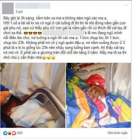 Bàn tay hư của gã phụ xe khách giường nằm lúc nửa đêm khiến nữ hành khách hốt hoảng xin đổi chỗ