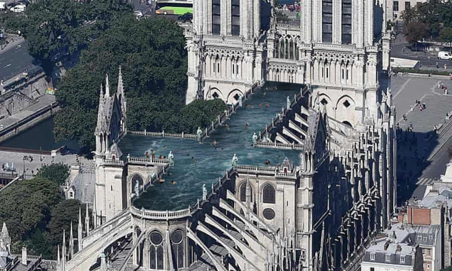 Công ty Thụy Điển đề xuất xây bể bơi trên nóc Nhà thờ Đức bà
