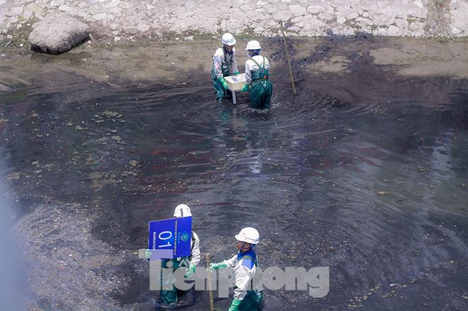 Hà Nội bắt đầu làm sạch sông Tô Lịch bằng bảo bối của Nhật