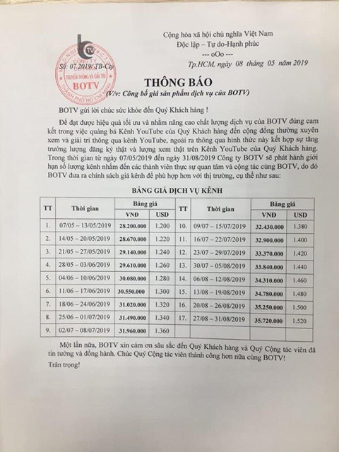 Sau đa cấp, BOTV gài bẫy dịch vụ kênh YouTube nghìn USD như thế nào?