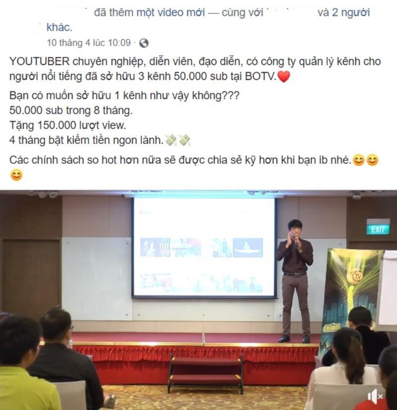 Sau đa cấp, BOTV gài bẫy dịch vụ kênh YouTube nghìn USD như thế nào?