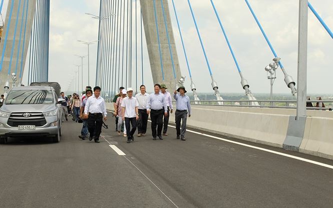 Ngày 19/5, thông xe cầu Vàm Cống 5700 tỷ đồng