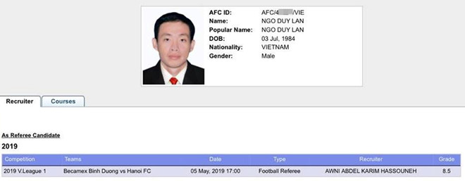 Trọng tài Việt Nam đậu AFC nhưng rớt ở V.League Trọng tài Việt Nam đậu AFC nhưng rớt ở V.League
