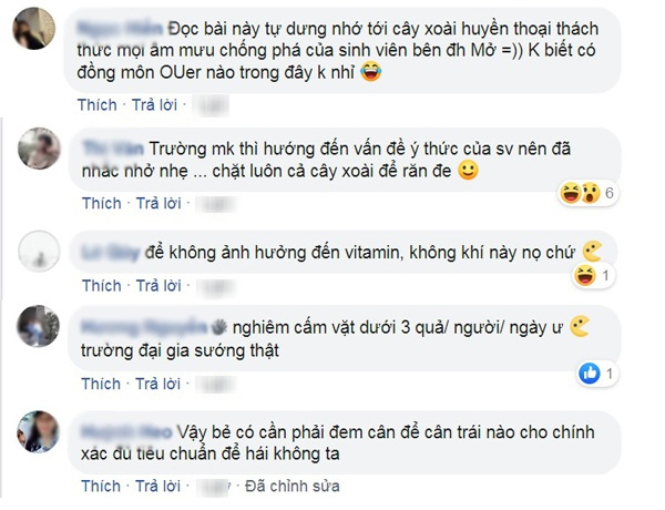 Bá đạo như trường nhà người ta: Ra hẳn thông báo bằng văn bản chỉ để cấm sinh viên không được vặt xoài khi còn non