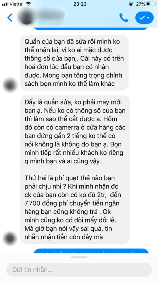 Đăng bài thanh minh khi bị khách mua quần bóc mẽ, chủ shop càng khiến dân mạng sôi máu thêm vì thái độ này