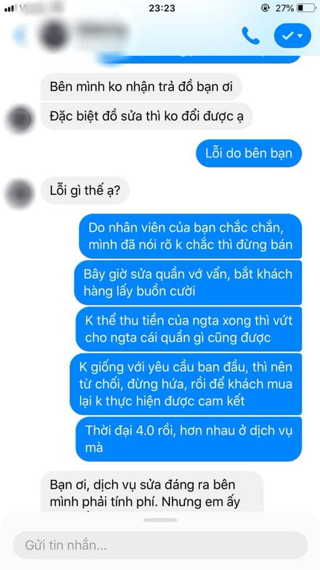 Đăng bài thanh minh khi bị khách mua quần bóc mẽ, chủ shop càng khiến dân mạng sôi máu thêm vì thái độ này