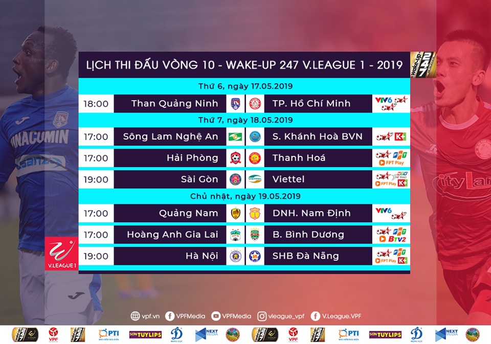 Vòng 10 V.League 2019: Ngôi đầu liệu có đổi chủ? - 1 Vòng 10 V.League 2019: Ngôi đầu liệu có đổi chủ? - 1