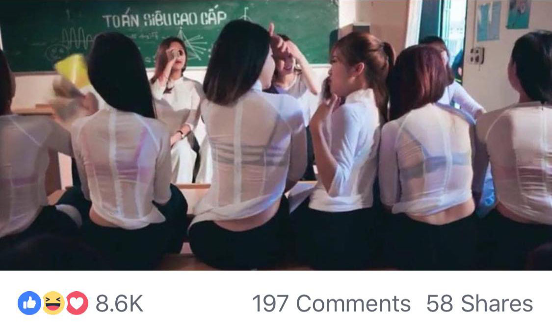 Hình ảnh nữ sinh mặc áo dài trắng trong suốt lộ nội y gây xôn xao vì phản cảm