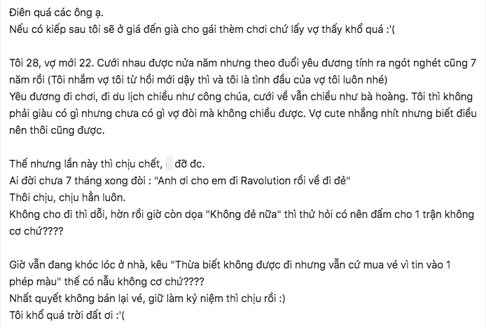 Nam thanh niên nhức đầu với cô vợ mang thai 7 tháng vẫn ham vui: Quẩy lần cuối rồi em sẽ đẻ