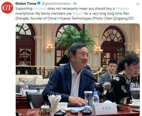 Nhà sáng lập Huawei: Gia đình tôi vẫn sử dụng sản phẩm Apple
