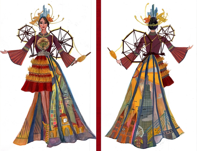 Ngỡ ngàng với ý tưởng trang phục dân tộc cho Hoàng Thuỳ thi Miss Universe