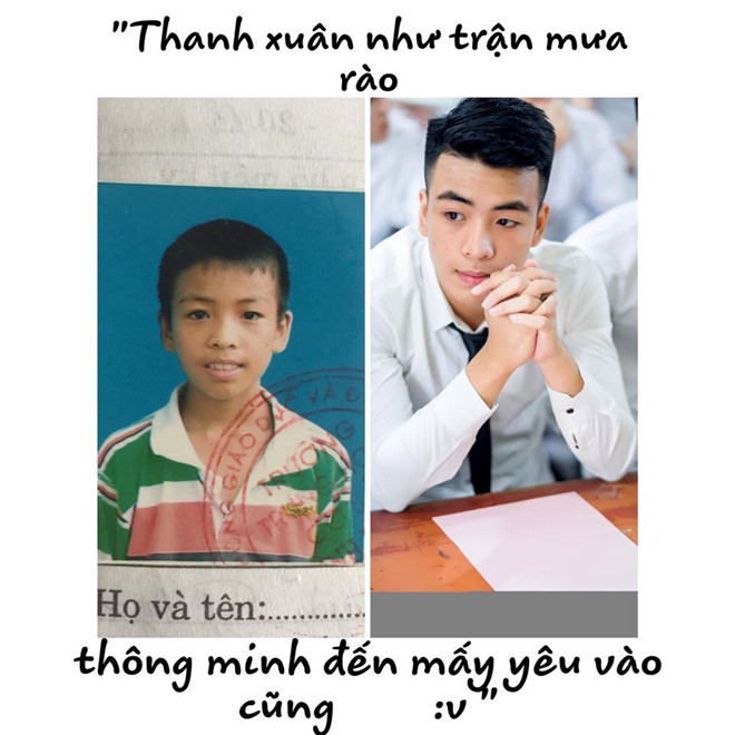 Dân mạng bật cười với bộ ảnh dậy thì thành công của teen Thái Bình