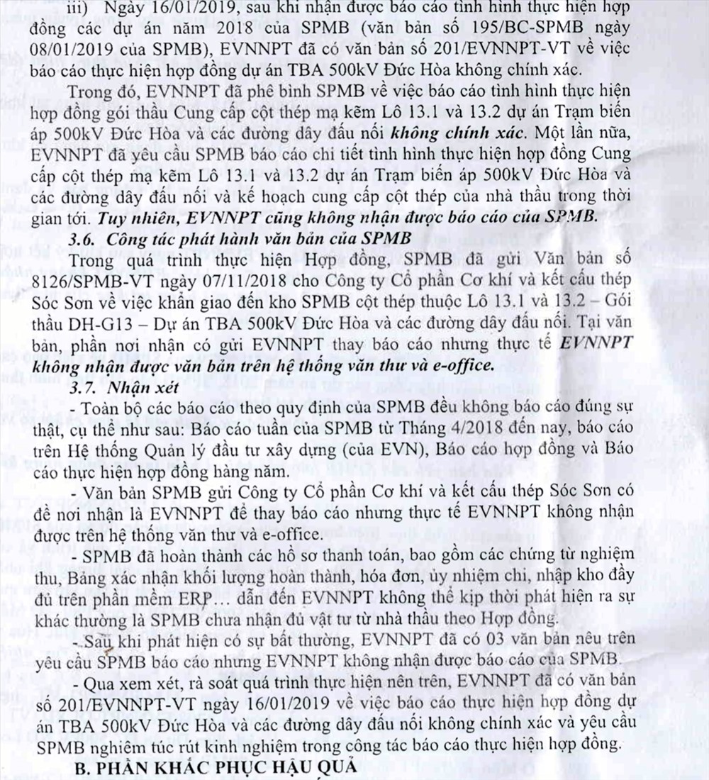 Trăm tỉ chi khống tại dự án điện 500kV: Có thoái thác được trách nhiệm?