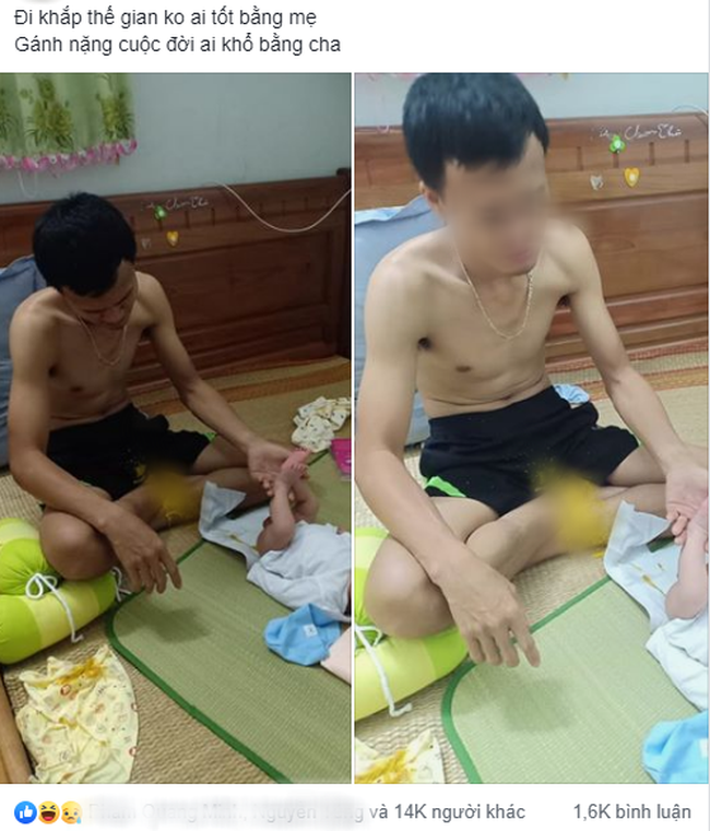 Tình cảnh éo le của ông bố tập tành làm vệ sinh cho con: Bỉm sạch tinh nhưng quần bố thì đầy 'hoa cà hoa cải' Tình cảnh éo le của ông bố tập tành làm vệ sinh cho con: Bỉm sạch tinh nhưng quần bố thì đầy 'hoa cà hoa cải'