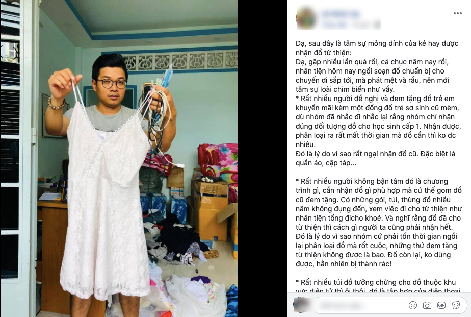 Quyên đồ từ thiện cho trẻ em nhưng chỉ nhận những món hàng khó hiểu: Từ xu chiêng, váy ren 2 dây cũ mèm đến dây sạc điện thoại hỏng