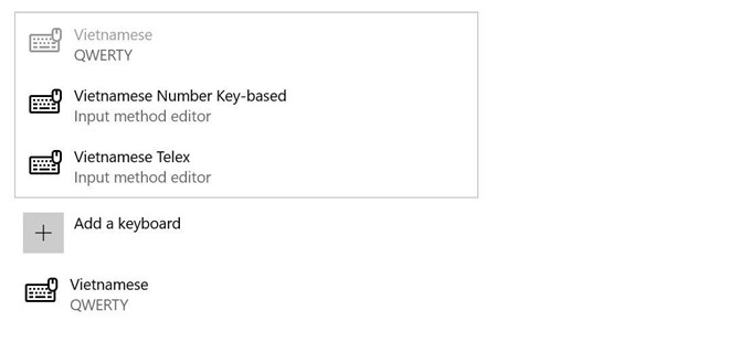 Windows đã có bộ gõ tiếng Việt tích hợp, không cần Unikey