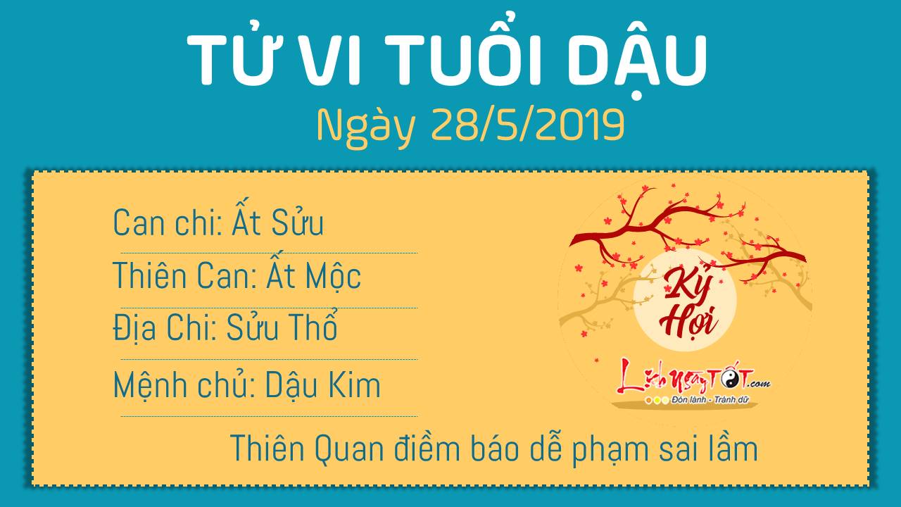 Tử vi thứ 3 ngày 28/5/2019 của 12 con giáp: Mùi mắc lỗi, Sửu trúng thưởng Tử vi thứ 3 ngày 28/5/2019 của 12 con giáp: Mùi mắc lỗi, Sửu trúng thưởng