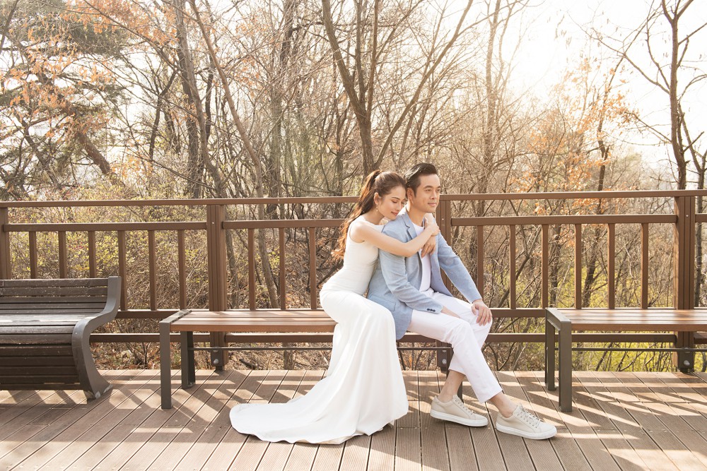 Cận ngày trọng đại, Dương Khắc Linh - Ngọc Duyên tung trọn bộ ảnh cưới lãng mạn tại Hàn Quốc