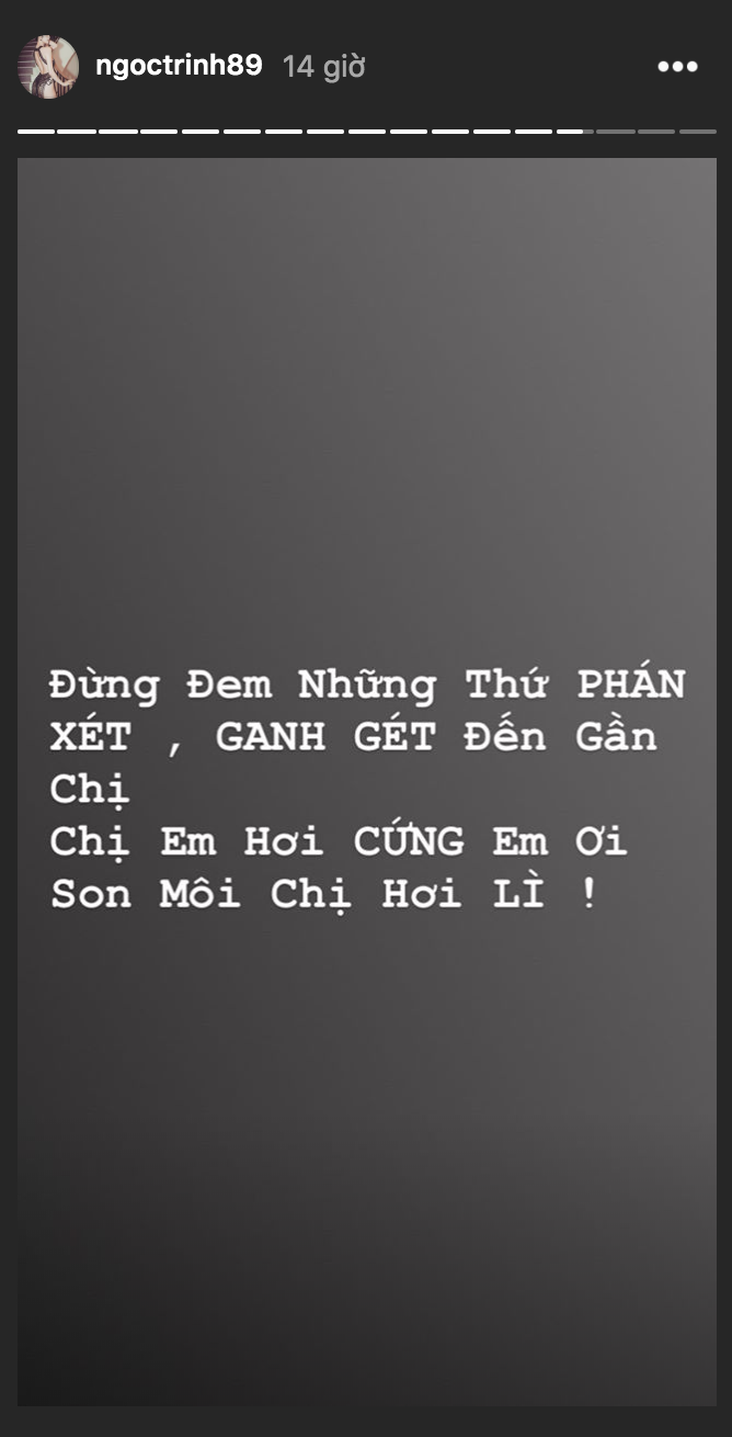 Ngọc Trinh mượn lời bài hát của Thu Minh đáp trả antifan cực gắt, mỗi tội... lại sai chính tả