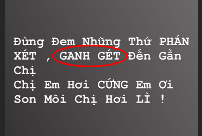 Ngọc Trinh mượn lời bài hát của Thu Minh đáp trả antifan cực gắt, mỗi tội... lại sai chính tả