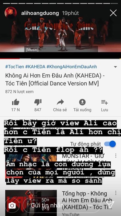 Tóc Tiên lên tiếng đáp trả Ali Hoàng Dương: Sao trả lời ngu thế em, tag thẳng tên Thu Minh vào để dạy dỗ lại học trò