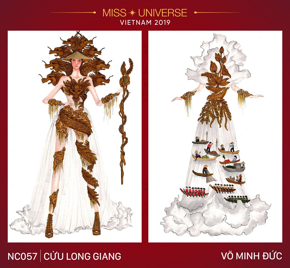 Bóng đá, ca trù, Bà Nà Hill tiếp tục gây sốt cuộc thi thiết kế quốc phục cho Hoàng Thùy tại Miss Universe 2019