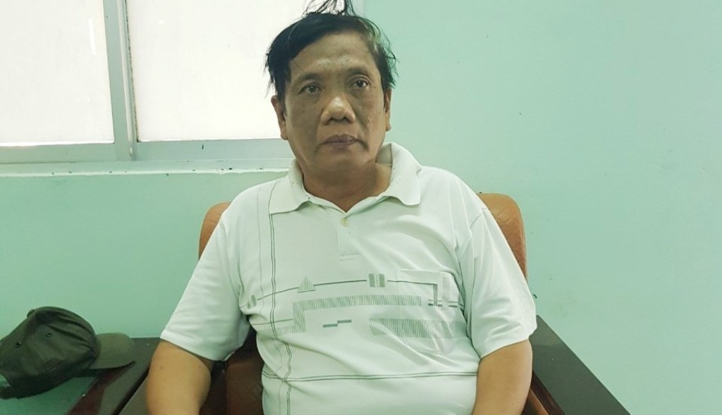 Đối tượng Mết tại cơ quan công an.