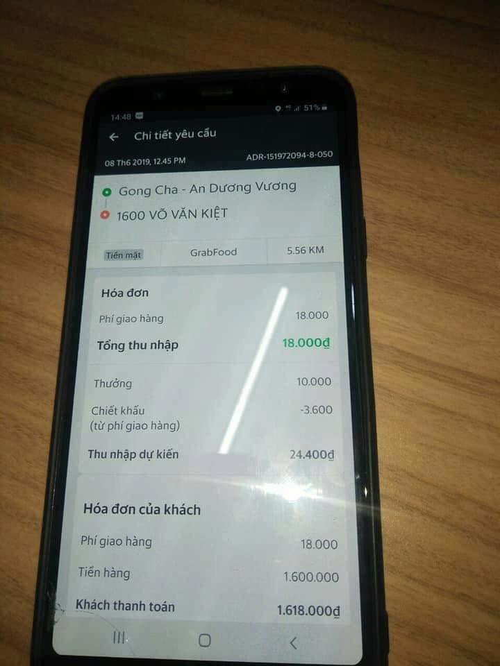 Đơn hàng 1,6 triệu đồng cũng đã bị 