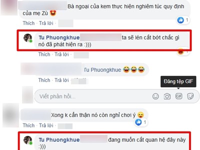 Bà ngoại bé Kem bông đùa: 
