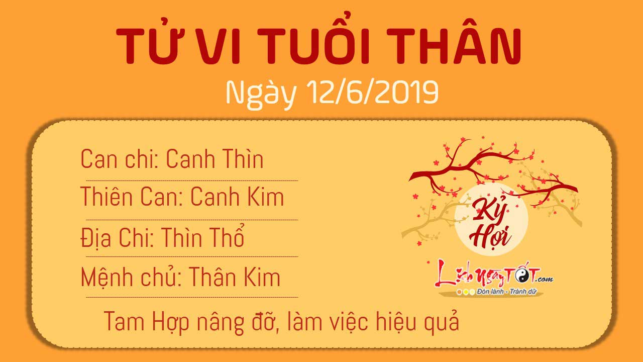 Tử vi thứ 4 ngày 12/6/2019 của 12 con giáp: Tuất gặp sai sót, Thân có quý nhân phù trợ - 8 Tử vi thứ 4 ngày 12/6/2019 của 12 con giáp: Tuất gặp sai sót, Thân có quý nhân phù trợ - 8
