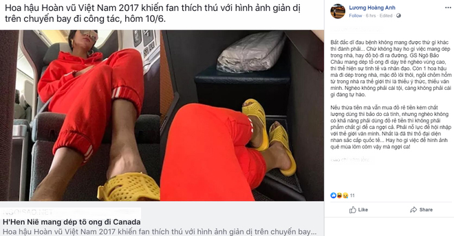 Nguyên văn dòng trạng thái của Lương Hoàng Anh.